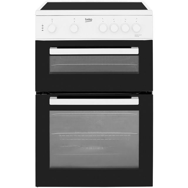 Beko KTC611W 60cm Electric Cooker with Ceramic Hob - White - A Rated