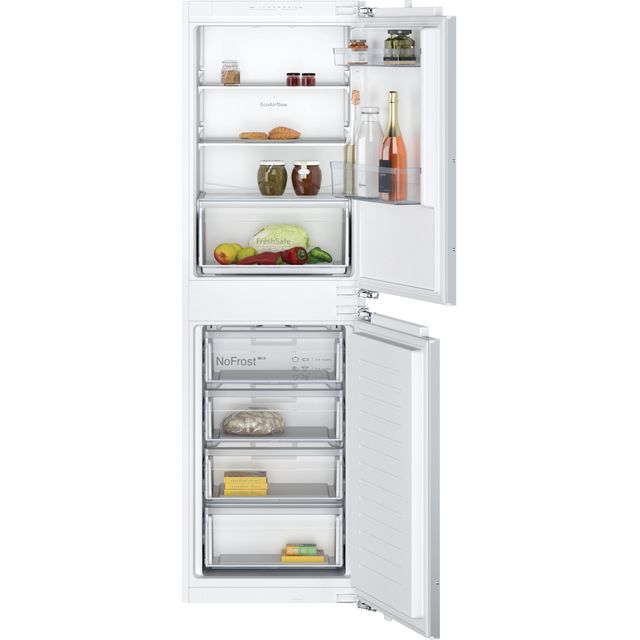 NEFF N30 KI7851FF0G Integrated 50/50 Frost Free Fridge Freezer with Fixed Door Fixing Kit - White - F Rated - KI7851FF0G_WH - 1