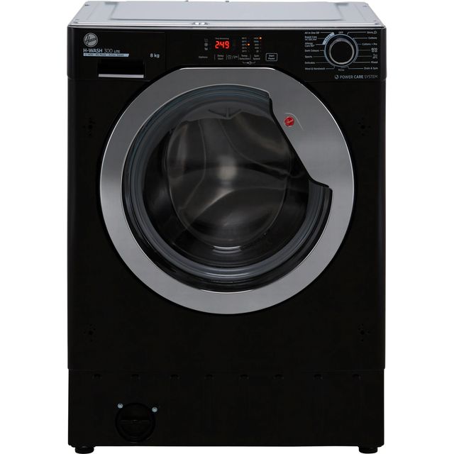 Hoover HBWS48D3ACBE Integrated Washing Machine with 1400 rpm - Black - C Rated
