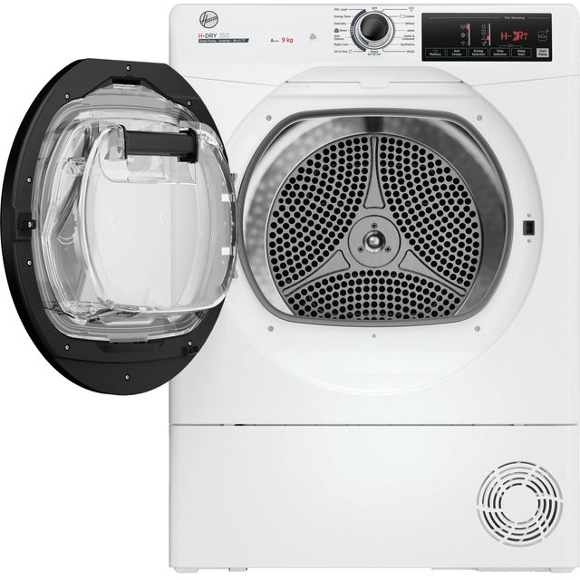 Hoover H-DRY 350 HRE H9A3TBE-80/N Wifi Connected 9Kg Heat Pump Tumble Dryer - White - A+++ Rated