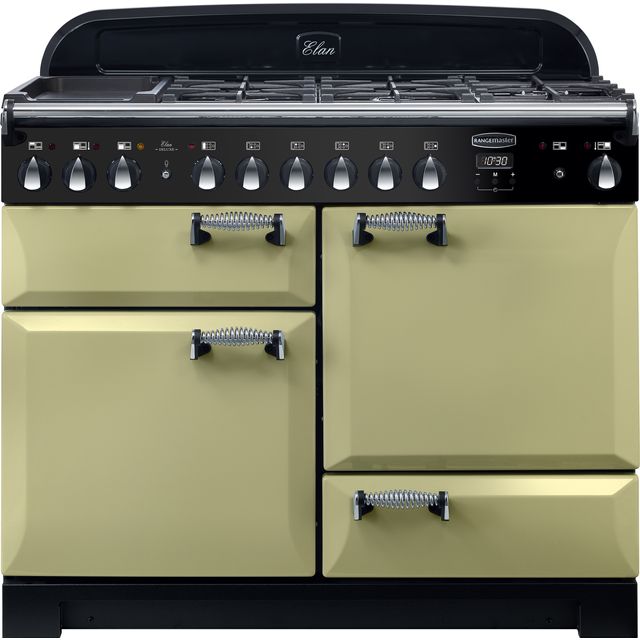 Rangemaster ELA110DFFOG Elan Deluxe 110cm Dual Fuel Range Cooker - Olive Green - ELA110DFFOG_OG - 1