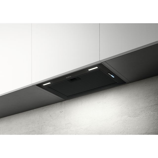 Elica FOLD-BLK-60 51 cm Canopy Cooker Hood - Black - For Ducted/Recirculating Ventilation