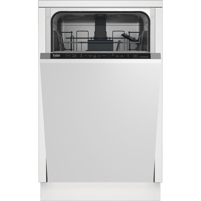 Beko DIS16R10 Fully Integrated Slimline Dishwasher - Silver - DIS16R10_SI - 1