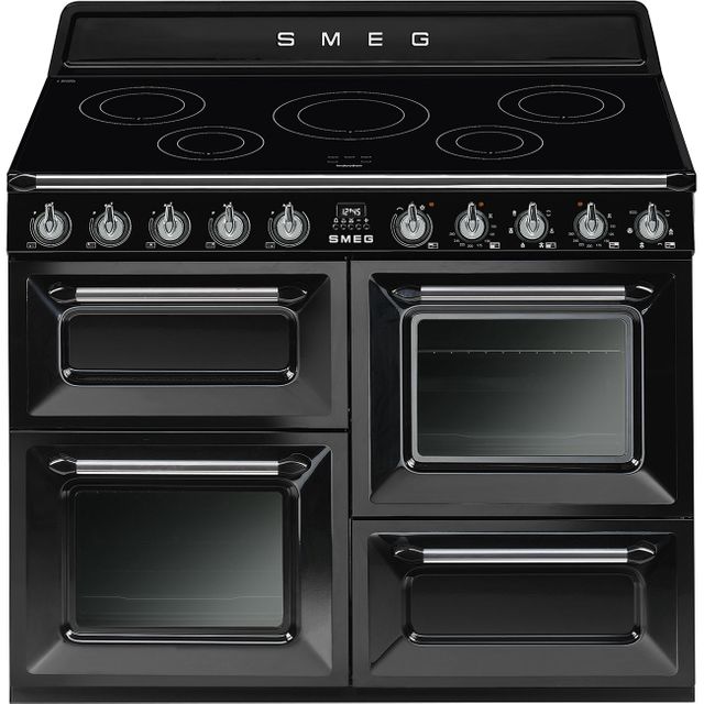Smeg Victoria TR4110IBL 110cm Electric Range Cooker with Induction Hob - Black - A/A Rated