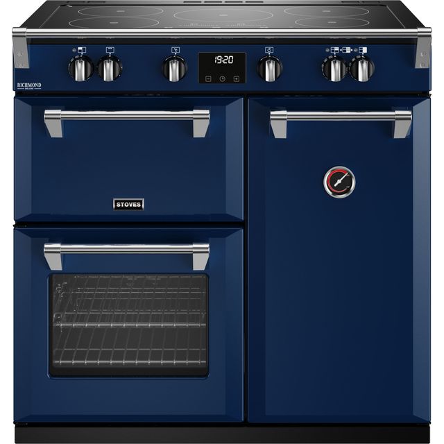 Stoves Richmond Deluxe ST DX RICH D900Ei TCH MBL 90cm Electric Range Cooker with Induction Hob - Midnight Blue - A/A Rated