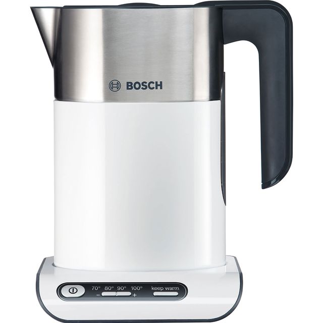 Bosch Styline TWK8631GB Kettle with Temperature Selector - White / Stainless Steel