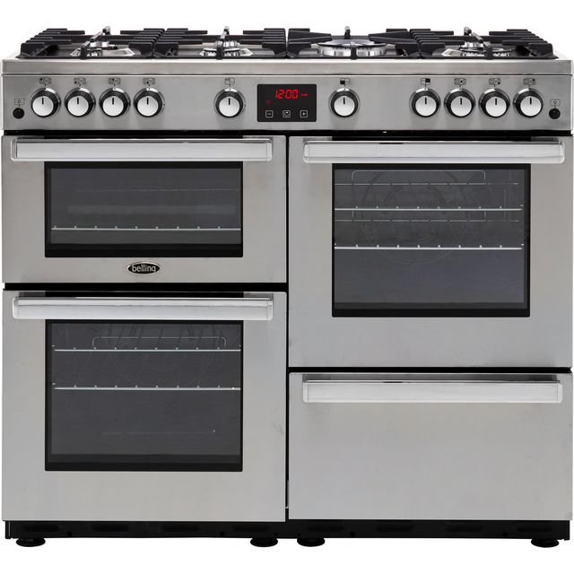 Belling Cookcentre100GProf 100cm Gas Range Cooker - Stainless Steel - A/A Rated