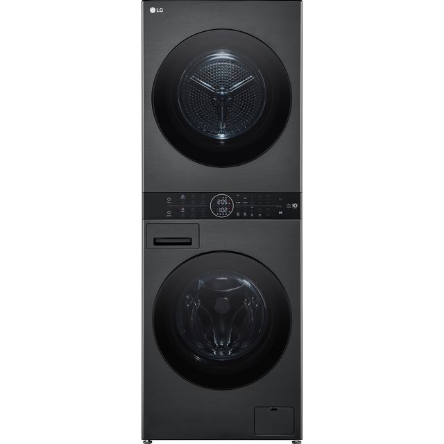 LG WashTower™ WT1210BBTN1 12Kg / 10Kg Washer Dryer - Platinum Black - WT1210BBTN1_PBK - 1