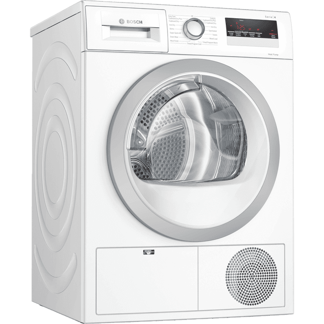 Bosch Series 4 WTH85222GB Heat Pump Tumble Dryer - White - WTH85222GB_WH - 1