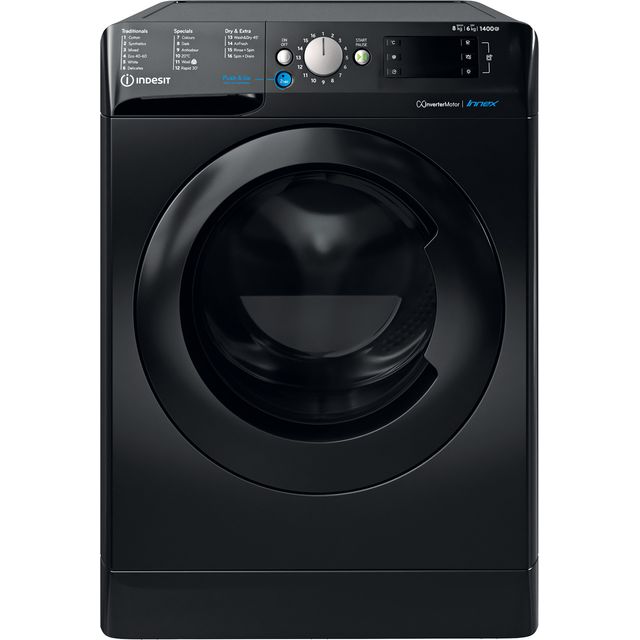 Indesit BDE86436XBUKN 8Kg / 6Kg Washer Dryer - Black - BDE86436XBUKN_BK - 1