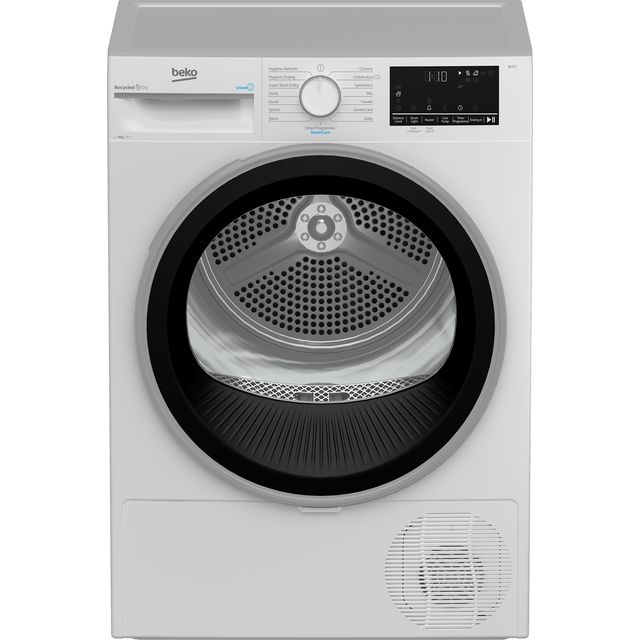 Beko SteamCure RecycledTub B3T49231DW 9Kg Heat Pump Tumble Dryer - White - A++ Rated