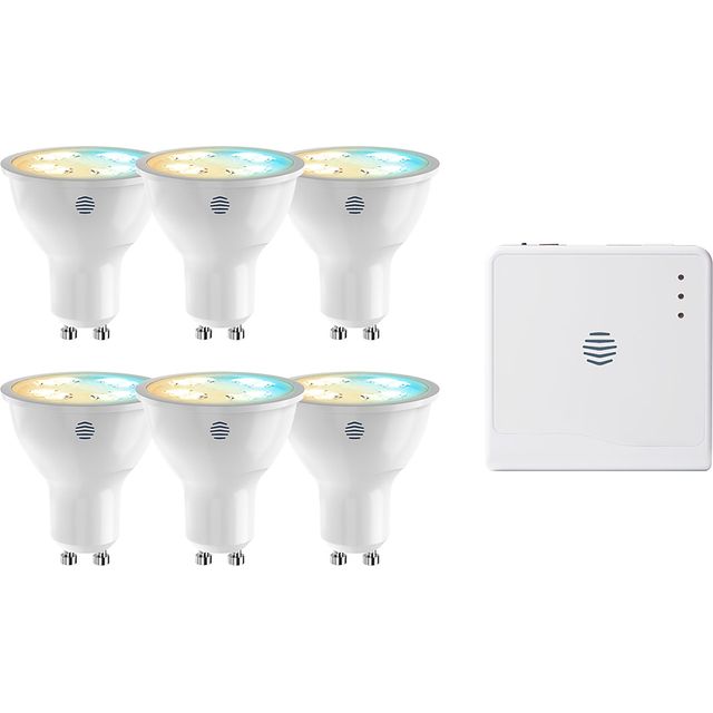 Hive Active Light Cool to Warm White GU10 6 Pack Including Hive Hub