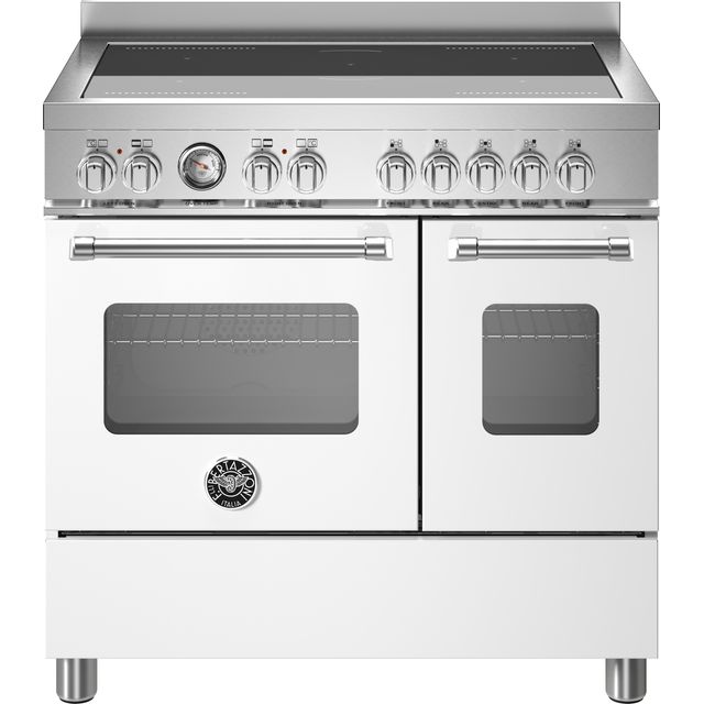 Bertazzoni Master Series MAS95I2EBIC Electric Range Cooker with Zone induction hob Hob - Bianco - A Rated
