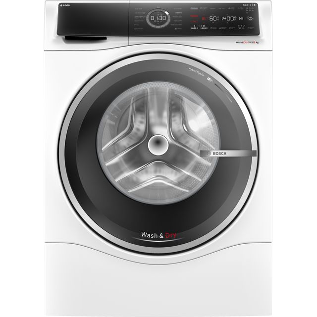 Bosch Series 8 i-Dos WNC25410GB Wifi Connected 10.5Kg / 6Kg Washer Dryer with 1400 rpm - White - D Rated [Wash&Dry], A Rated [Wash Only]