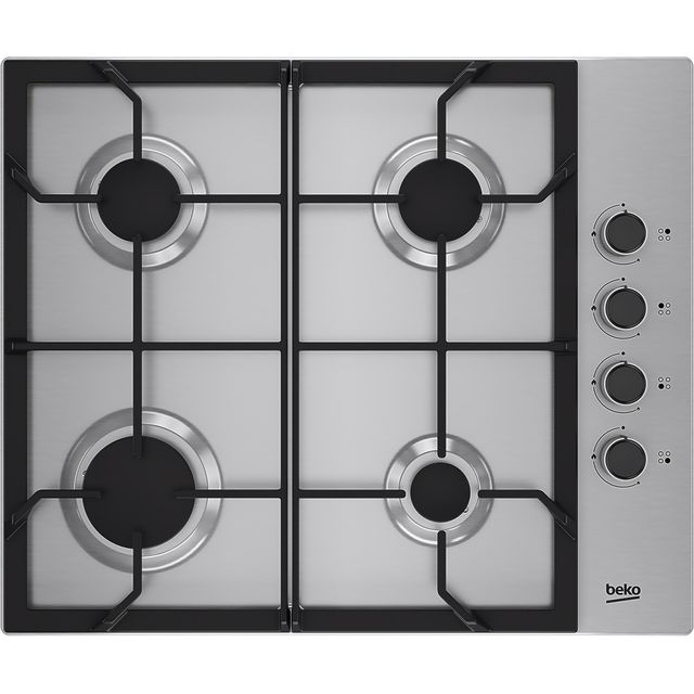 Beko HIBG64125SX 61cm Gas Hob - Stainless Steel