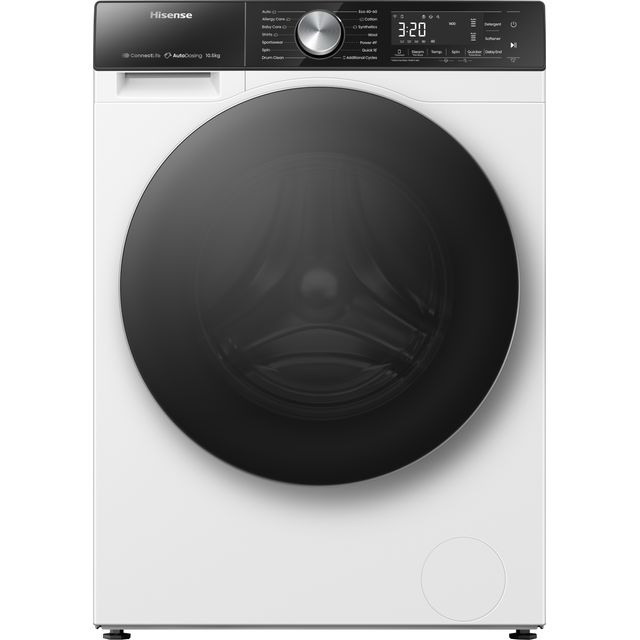 Hisense 5S Series WF5S1045BW 10.5kg WiFi Connected Washing Machine with 1400 rpm - White - A Rated