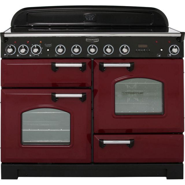 Rangemaster CDL110EICY/B Classic Deluxe 110cm Electric Range Cooker - Cranberry / Brass - CDL110EICY/B_CB - 1