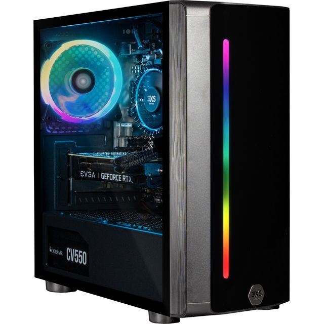 3XS Core 3050 RGB Gaming Tower - 500GB SSD - Black