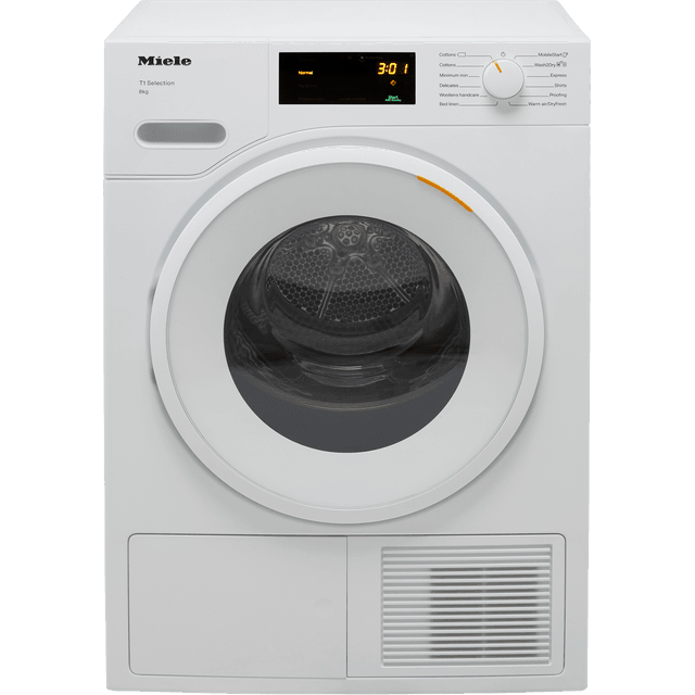 Miele TSD263WP Wifi Connected 8Kg Heat Pump Tumble Dryer - White - A++ Rated