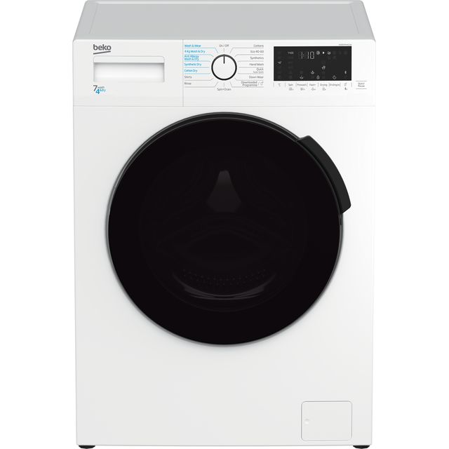 Beko WDER744421W 7Kg / 4Kg Washer Dryer with 1400 rpm - White - D Rated [Wash&Dry], D Rated [Wash Only]