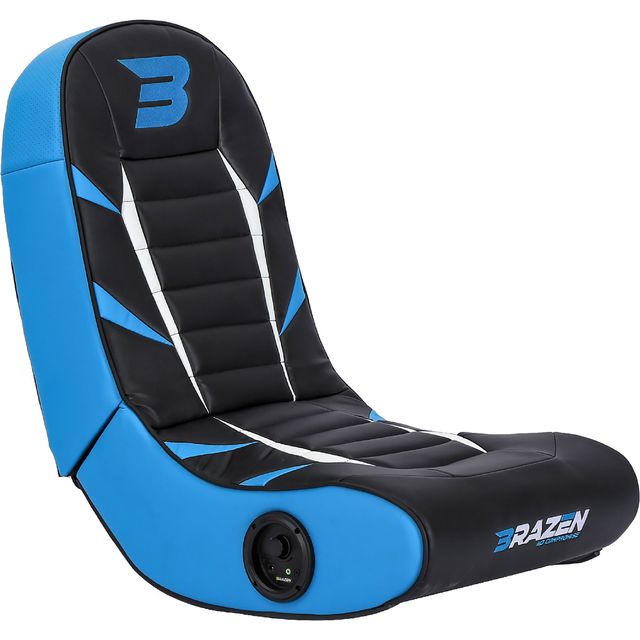 BraZen Python 2.0 Bluetooth Surround Sound Gaming Chair - Black / Blue