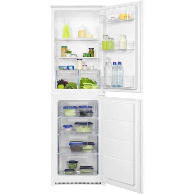 Zanussi ZNFN18FS5 Integrated 50/50 Fridge Freezer with Sliding Door Fixing Kit - White - F Rated - ZNFN18FS5_WH - 1