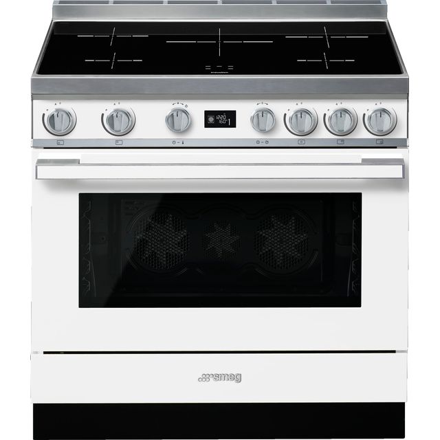 Smeg Portofino CPF9iPWH 90cm Electric Range Cooker with Induction Hob - White - A+ Rated