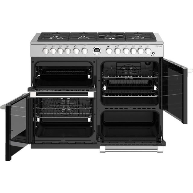 Stoves Sterling ST STER S1100DF MK22 SS 100cm Dual Fuel Range Cooker - Stainless Steel - A Rated