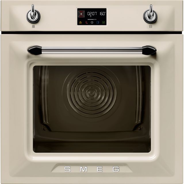 Smeg Victoria SOP6902S2PP Built In Electric Single Oven and Pyrolytic Cleaning - Cream - A+ Rated