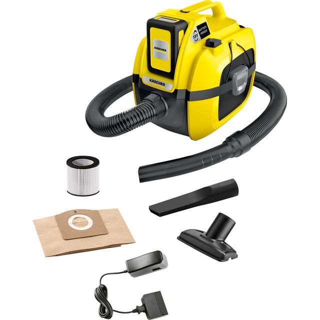 Karcher WD 1 Cordless Wet & Dry Cleaner - Yellow