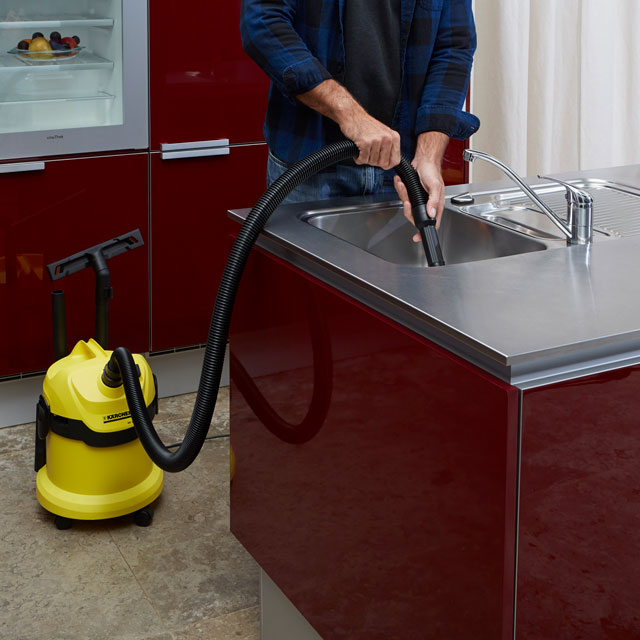 Karcher Cylinder Vacuum Cleaner Kärcher WD2 Wet and Dry Vacuum, Steel