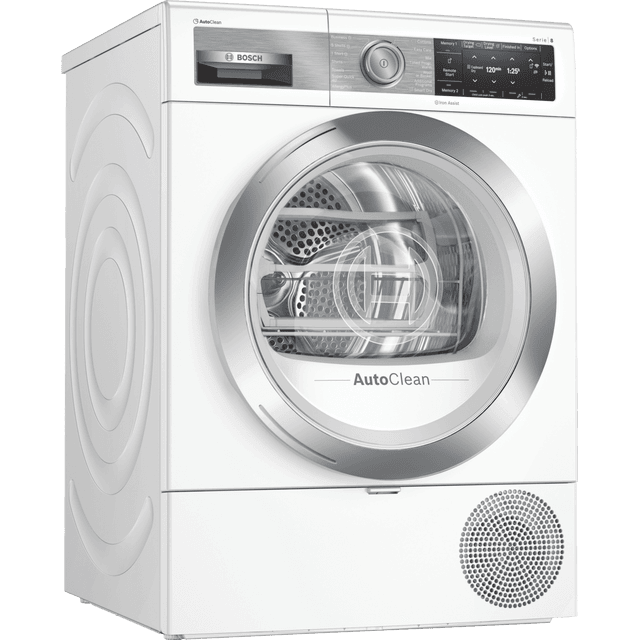 Bosch Series 8 WTX88EH9GB Wifi Connected 9Kg Heat Pump Tumble Dryer - White - A+++ Rated