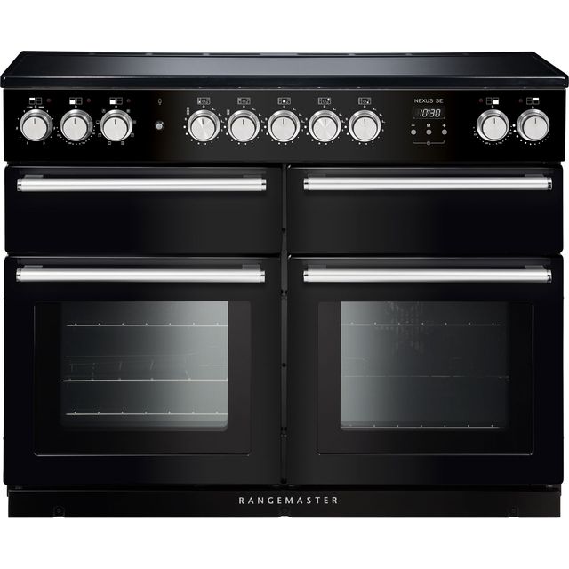 Rangemaster Nexus SE NEXSE110EIBL/C 110cm Electric Range Cooker with Induction Hob - Black / Chrome - A/A Rated