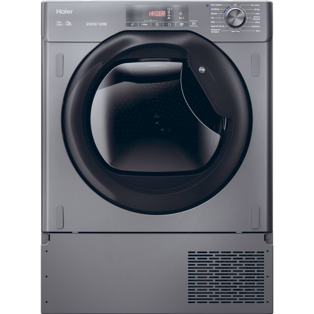 Haier Series 4 HDB4H7A2TBERX80 Integrated 7Kg Heat Pump Tumble Dryer - Anthracite - A++ Rated