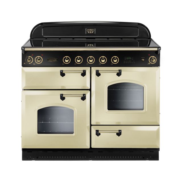 Rangemaster CDL110EICR/B Classic Deluxe 110cm Electric Range Cooker - Cream / Brass - CDL110EICR/B_CR - 1