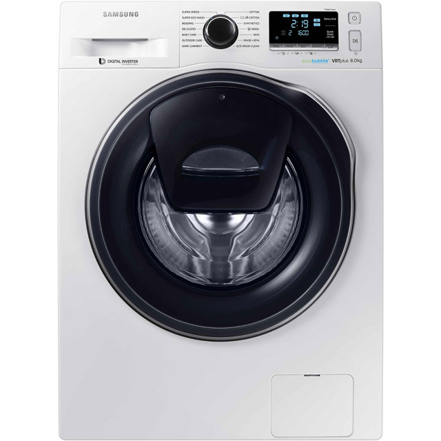 Samsung AddWashâ„¢ ecobubbleâ„¢ Free Standing Washing Machine in White
