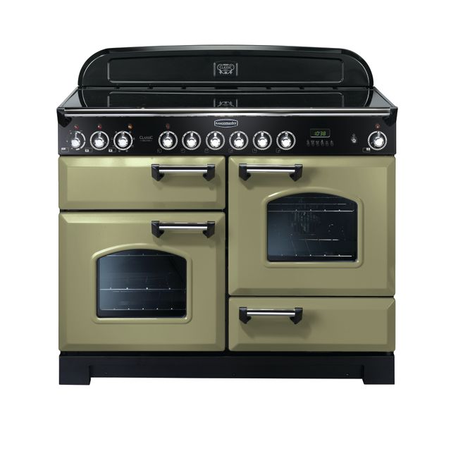 Rangemaster CDL110ECOG/C Classic Deluxe 110cm Electric Range Cooker - Olive Green / Chrome - CDL110ECOG/C_OG - 1