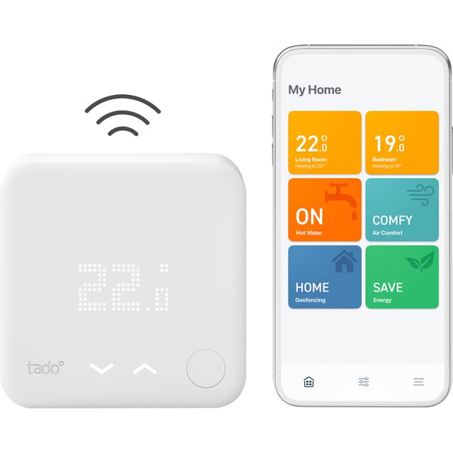 tado Starter Kit - Wireless Smart Thermostat V3+ - DIY Install - White