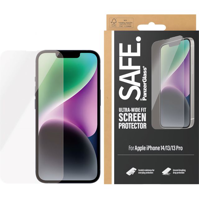 SAFE. by PanzerGlass Screen Protector for iPhone 14 / 13 / 13 Pro - Transparent