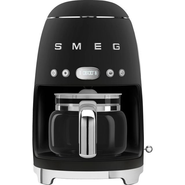 Smeg 50's Retro DCF02BLMUK Filter Coffee Machine with Timer - Matte Black