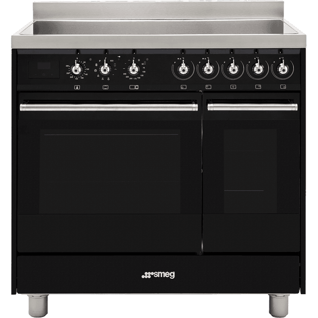 Smeg Classic C92IPBL9-1 90cm Electric Range Cooker with Induction Hob - Black - A/A Rated