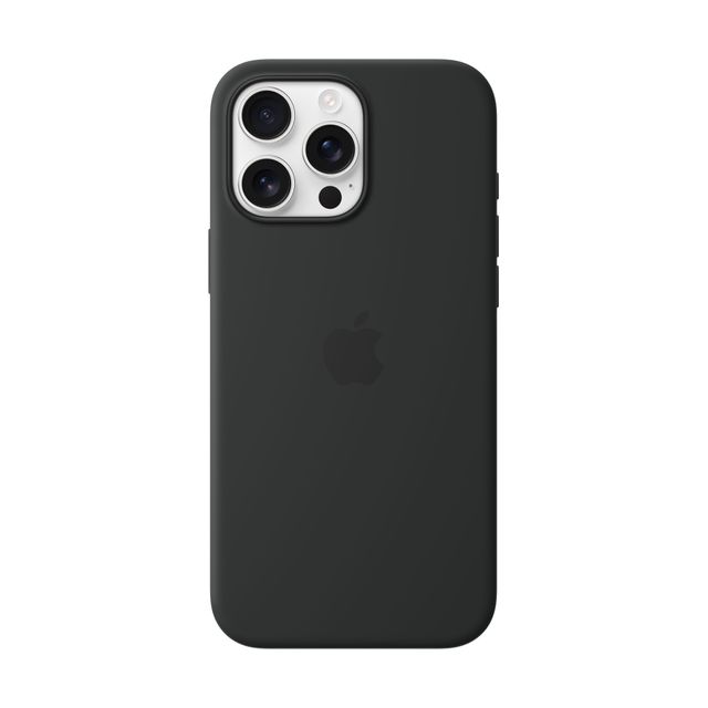 Apple Silicone Case with MagSafe' for iPhone 16 Pro Max - Black