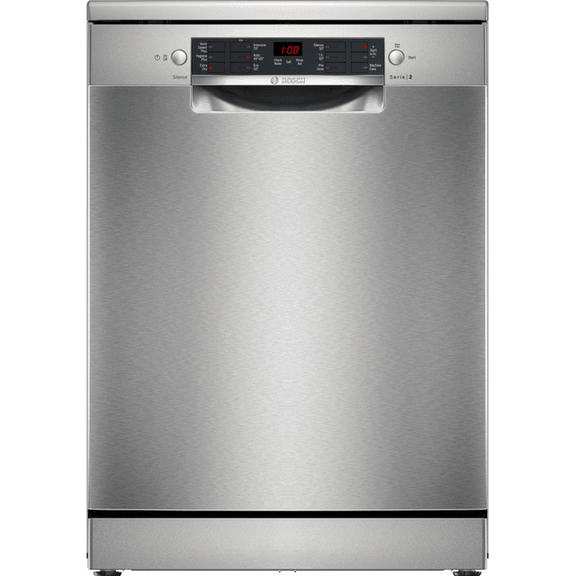 Bosch Series 2 SMS26AI08G Standard Dishwasher - Silver - E Rated