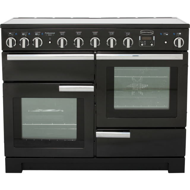 Rangemaster PDL110EIGB/C Professional Deluxe 110cm Electric Range Cooker - Black / Chrome - PDL110EIGB/C_BK - 1