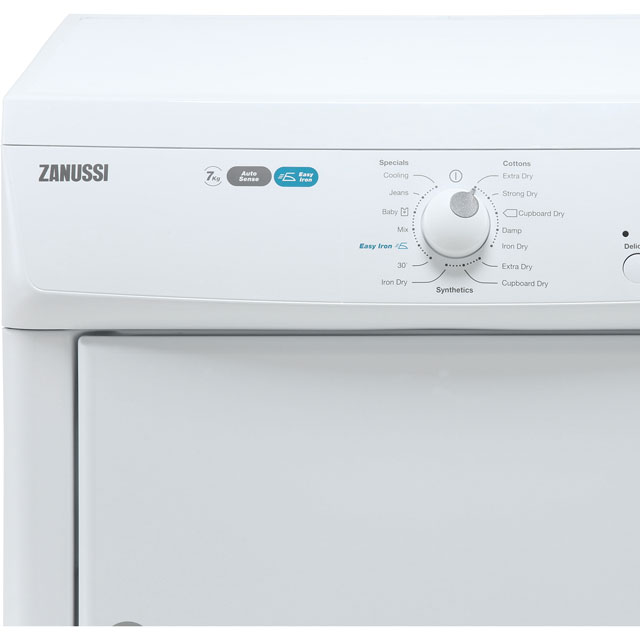 Zanussi ZTE7101PZ Vented Tumble Dryer - White - ZTE7101PZ_WH - 2
