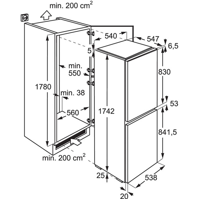 Zanussi ZBB27640SA Integrated Fridge Freezer Frost Free Reviews