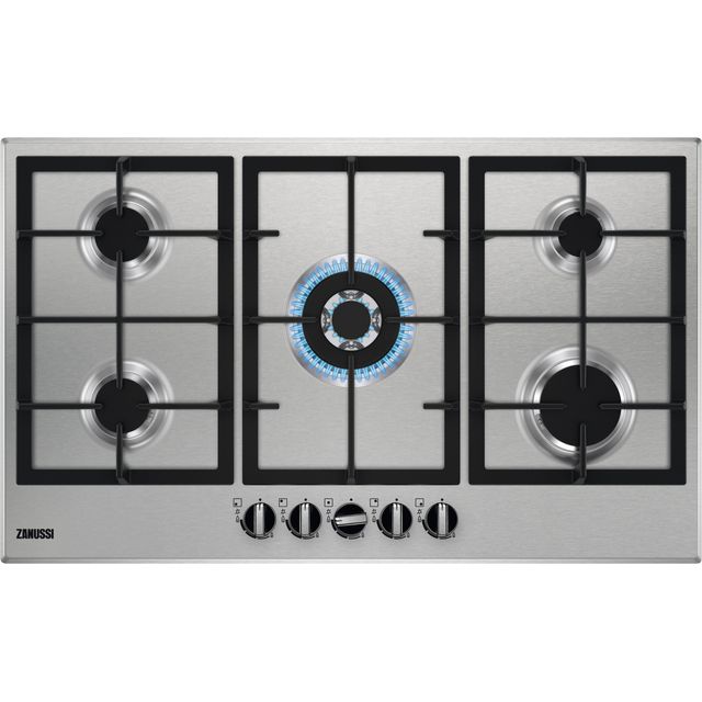 zanussi 5 burner gas hob black