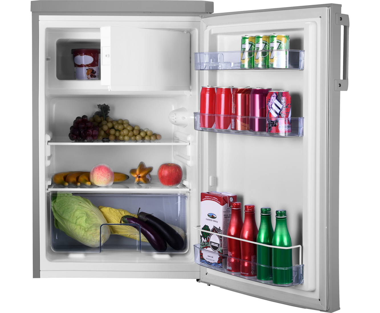 Amica KS 361 112 E Kühlschrank Freistehend 55cm Edelstahl ...