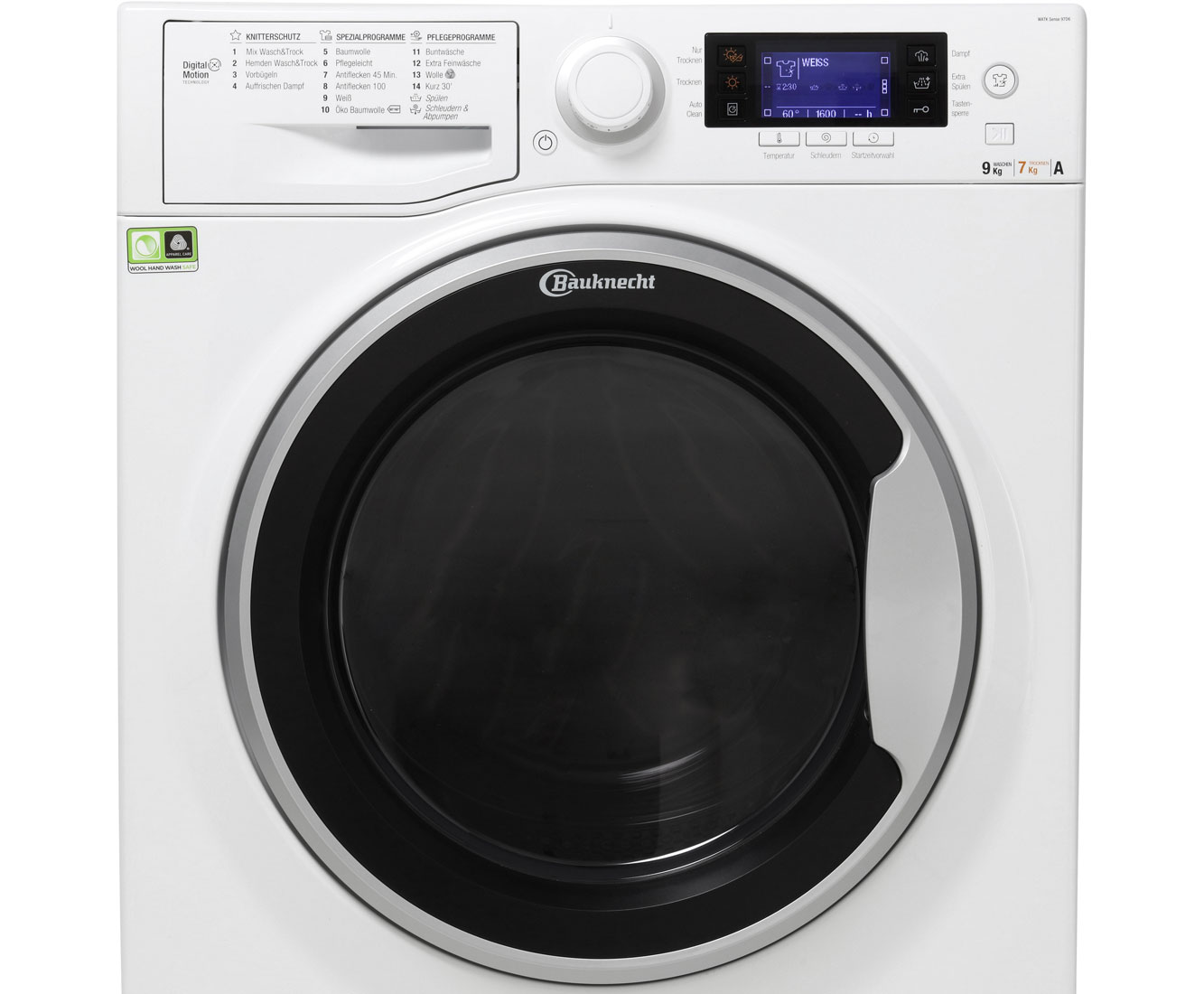 Bauknecht Waschtrockner Watk Sense 97d6 Eu Freistehend Ao De
