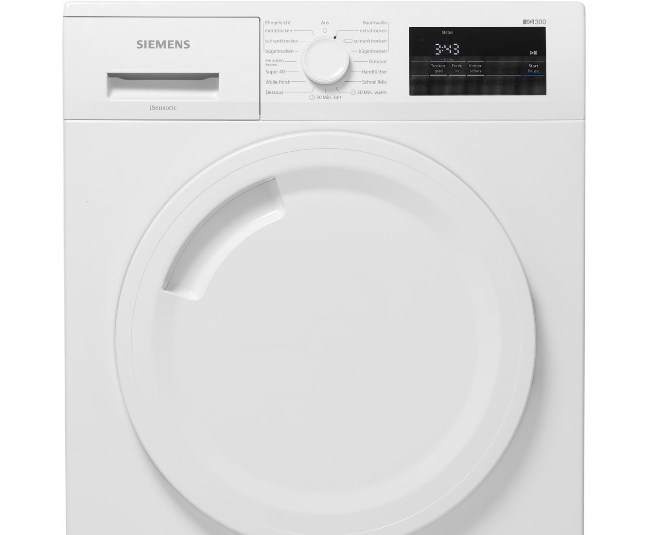 Siemens WT43H001 iQ300 Wärmepumpentrockner Freistehend Weiß Neu
